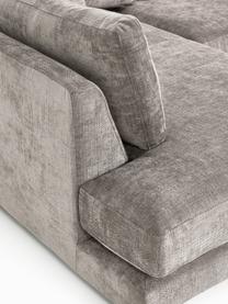 Narożna sofa modułowa Tribeca, Tapicerka: 100% poliester Dzięki tka, Stelaż: drewno bukowe, drewno sos, Nogi: drewno sosnowe Ten produk, Taupe tkanina, S 356 x G 192 cm, lewostronna