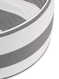 Aufblasbarer Outdoor-Pouf Stripes in Weiss/Grau, Bezug: 100% Polyestergewebe (200, Weiss, Grau, gestreift, Ø 53 x H 23 cm