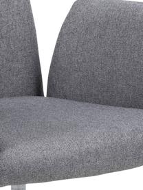 Chaise de bureau pivotante rembourrée Naya, hauteur ajustable, Tissu gris clair, noir, larg. 57 x prof. 59 cm