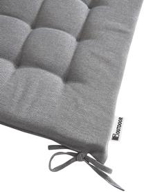 Outdoor stoelkussen Olef in grijs, 100% katoen, Grijs, B 40 x L 40 cm