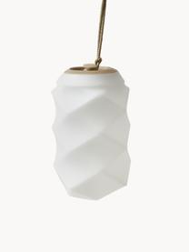 Mobiele dimbare LED hanglamp Bita met kleurverandering en afstandsbediening, Lamp: polyethyleen, Wit, beige, Ø 18 x H 30 cm