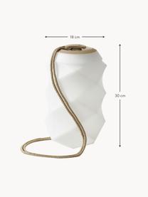 Mobiele dimbare LED hanglamp Bita met kleurverandering en afstandsbediening, Lamp: polyethyleen, Wit, beige, Ø 18 x H 30 cm