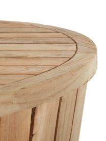 Mesa auxiliar para exterior de madera de teca Circus, Teca reciclada, Teca, Ø 80 x Al 30 cm
