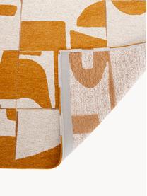 Teppich Papercut mit grafischem Muster, 100 % Polyester, Ocker, Cremeweiss, B 80 x L 150 cm (Grösse XS)