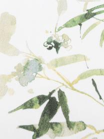Katoensatijnen dekbedovertrek Rimba, Weeftechniek: satijn, Wit, groentinten, 200 x 220 cm + 2 kussenhoezen 60 x 70 cm
