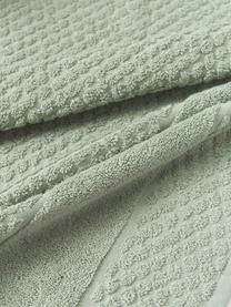 Handdoek Katharina met honingraatpatroon in verschillende formaten, Saliegroen, Handdoek, B 50 x L 100 cm, 2 stuks