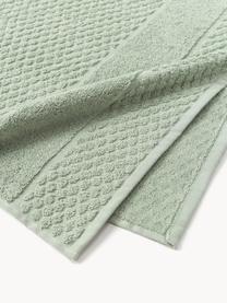 Handdoek Katharina met honingraatpatroon in verschillende formaten, Saliegroen, Handdoek, B 50 x L 100 cm, 2 stuks