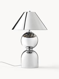 Lampa stołowa ze szkła Danielle, Stelaż: metal chromowany, Odcienie chromu, lustrzany, Ø 27 x W 41 cm