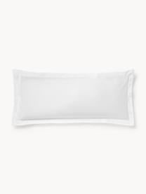Funda de almohada de algodón texturizado con dobladillo Elinor, Reverso: tejido renforcé Densidad , Blanco, An 45 x L 110 cm