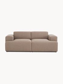 Sofa Melva (2-osobowa), Tapicerka: 100% poliester Dzięki tka, Stelaż: lite drewno sosnowe, cert, Nogi: tworzywo sztuczne, Nugatowa tkanina, S 198 x G 101 cm