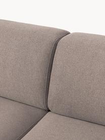 Bank Melva (2-zits), Bekleding: 100% polyester De slijtva, Frame: massief grenenhout, FSC-g, Poten: kunststof, Geweven stof taupe, B 198 x H 101 cm