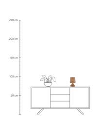 Mobiele dimbare LED tafellamp Midnat met afstandsbediening, Lampenkap: kunststof, Lampvoet: kunststof, Bruin, Ø 16 x H 26 cm