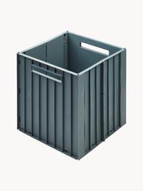 Aufbewahrungsbox Elijah, 60 % recyceltes Kunststoff, 40 % Kunststoff, Graublau, B 32 x T 31 cm