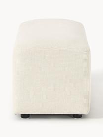 Pouf XL Melva, larg 116 x prof. 42 cm, Tissu blanc cassé, larg. 116 x prof. 42 cm