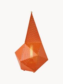 Přenosná stmívatelná stolní LED lampa Bagdad, Potažená nerezová ocel, Oranžová, Š 20 cm, V 36 cm