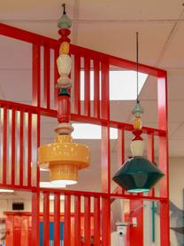 Ručně vyrobené designové závěsné svítidlo Lariat, Petrolejová, více barev, Ø 31 cm, V 56 cm