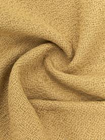 Funda de cojín con flecos Lorel, 100% algodón, Amarillo ocre, An 40 x L 40 cm