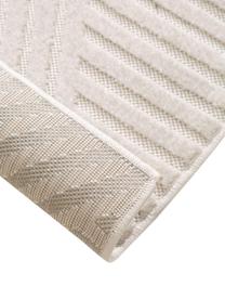 In- & outdoor vloerkleed Mars met hoog-laag effect, 100% polypropyleen, Beige, crèmewit, B 120 x L 170 cm (maat S)