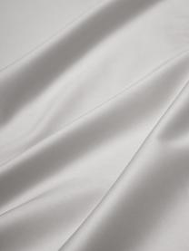 Drap plat en satin de coton Premium, Gris clair, larg. 240 x long. 280 cm