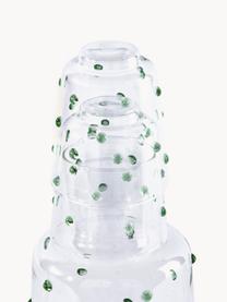 Carafe en verre borosilicate soufflé bouche Nob, 2 L, Verre borosilicate, soufflé bouche, Transparent, vert, 2 L