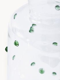 Ručně foukaná karafa z borosilikátového skla Nob, 2 l, Borosilikátové sklo, ručně foukané, Transparentní, zelená, 2 l