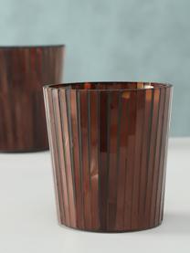 Windlichter-Set Ellis, 2-tlg., Glas, lackiert, Braun, Set mit verschiedenen Grössen