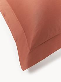 Taie d'oreiller en satin de coton Premium, Terracotta, larg. 50 x long. 70 cm