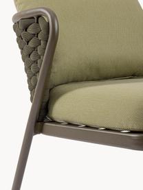 Fauteuil de jardin Harlow, Tissu vert olive, taupe, larg. 74 x prof. 77 cm