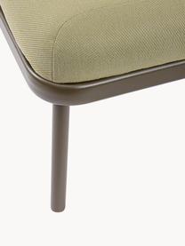 Fauteuil de jardin Harlow, Tissu vert olive, taupe, larg. 74 x prof. 77 cm