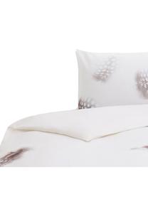 Housse de couette en coton Light, Blanc, gris, brun, larg. 240 x long. 220 cm