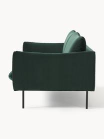 Canapé 3 places en velours Moby, Velours vert foncé, larg. 220 x prof. 95 cm