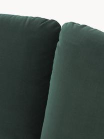 Samt-Sofa Moby (3-Sitzer), Bezug: Samt (Hochwertiger Polyes, Gestell: Massives Kiefernholz, Samt Dunkelgrün, B 220 x T 95 cm