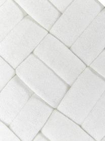 Housse de coussin 40x40 en tissu blanc crème Norman, Blanc, larg. 40 x long. 40 cm