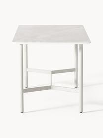 Table de jardin look marbre Connor, 160 x 85 cm, Aspect marbre gris clair, blanc cassé, larg. 160 x prof. 85 cm