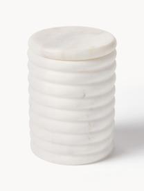 Marmor-Aufbewahrungsdose Orta, Marmor, Weiß, marmoriert, Ø 10 x H 14 cm