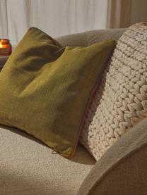 Ručne vyrobená pletená obliečka na vankúš Adyna, 100 % polyakryl, Béžová, Š 45 x D 45 cm
