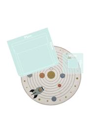 Tappeto rotondo Space, 98% cotone, 2% fibre miste, Beige, multicolore, Ø 130 cm (taglia M)