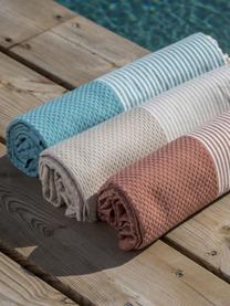 Plážový uterák so strapcami Ibiza, 100 % bavlna
Veľmi ľahká gramáž, 200 g/m², Modrozelená, biela, Š 100 x D 200 cm