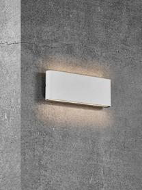 Applique da esterno a LED Kinver, Lampada: alluminio rivestito, Bianco latte, Larg. 26 x Alt. 9 cm