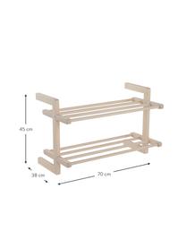 Schoenenkast Eddison met twee planken van grenenhout, Grenenhout, FSC-gecertificeerd, Grenenhout, B 70 cm x H 45 cm