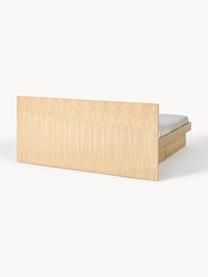 Letto in legno con contenitore Sato, Struttura: pannello di fibra a media, Piedini: metallo, plastica, Legno, Larg. 140 x Lung. 200 cm