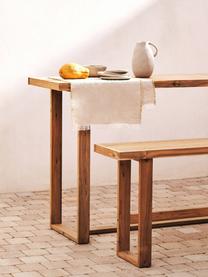 Tavolo alto in legno di teak Canadell, alt. 105 cm, 100% legno di teak, Legno di teak, Larg. 140 x Prof. 70 cm