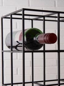 Stojak na wino na 6 butelek Vinnie, Metal lakierowany, Czarny, S 37 x W 25 cm