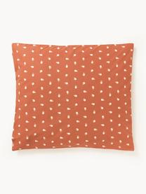 Katoenen kussenhoes Amma met stippenpatroon, Weeftechniek: renforcé Draaddichtheid 1, Terracotta, B 60 x L 70 cm