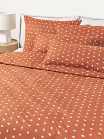 Katoenen kussenhoes Amma met stippenpatroon, Weeftechniek: renforcé Draaddichtheid 1, Terracotta, B 60 x L 70 cm