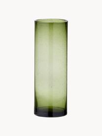 Glas-Vase Salon, H 31 cm, Glas, Grüntöne, semi-transparent, Ø 11 x H 31 cm