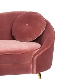 Designer Samt-Sofa I Am Not A Croissant (2-Sitzer) in Pink, Bezug: Polyestersamt 30.000 Sche, Füße: Edelstahl, galvanisiert, Samt Pink, B 165 x T 81 cm