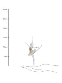 Komplet ozdób choinkowych odpornych na stłuczenia Ballerina, 2 elem., Odcienie złotego, biały, Ø 9 x W 13 cm