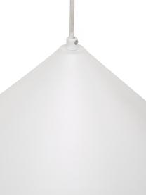 Lámpara de techo grande Alia, Pantalla: metal recubierto, Anclaje: metal, Cable: cubierto en tela, Blanco, Ø 70 x Al 32 cm