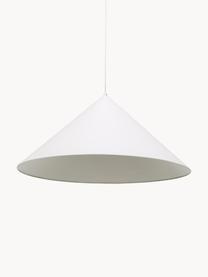 Grote hanglamp Alia van metaal, Lampenkap: gecoat metaal, Wit, Ø 70 x H 32 cm